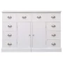 Sideboard with 10 white wood drawers 113x30x79 cm by vidaXL, Sideboards - Ref: Foro24-284175, Price: 284,58 €, Discount: %