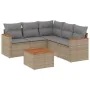 Garden sofa set with beige cushions mix 6 pieces PE rattan by , Garden sets - Ref: Foro24-3225968, Price: 402,51 €, Discount: %