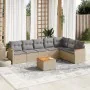 Garden sofa set with beige cushions mix 8 pieces PE rattan by , Garden sets - Ref: Foro24-3226038, Price: 530,60 €, Discount: %