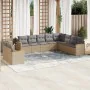 Gartensofa-Set mit beigen Kissen, 10-teilig, synthetisches Rattan von , Gartensets - Ref: Foro24-3226115, Preis: 683,37 €, Ra...