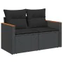 6-teiliges Gartensofa-Set und schwarze synthetische Rattankissen von , Gartensets - Ref: Foro24-3226174, Preis: 367,39 €, Rab...