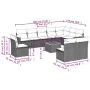 11-teiliges Gartensofa-Set und schwarze synthetische Rattankissen von , Gartensets - Ref: Foro24-3226076, Preis: 639,52 €, Ra...