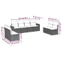 Set mit 8 Gartensofas und Kissen synthetisches Rattangrau von , Gartensets - Ref: Foro24-3225892, Preis: 481,80 €, Rabatt: %