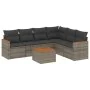 7-piece garden sofa set with gray PE rattan cushions by , Garden sets - Ref: Foro24-3226011, Price: 445,66 €, Discount: %