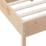 Bed frame with solid pine wood headboard 140x190 cm by , Beds and slatted bases - Ref: Foro24-842766, Price: 110,13 €, Discou...