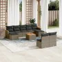 10-piece garden sofa set with gray synthetic rattan cushions by , Garden sets - Ref: Foro24-3226382, Price: 571,65 €, Discoun...