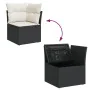 Garden sofa and cushion set 8 pieces black synthetic rattan by , Garden sets - Ref: Foro24-3255832, Price: 477,94 €, Discount: %