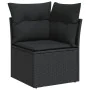 Garden sofa and cushion set 13 pieces black synthetic rattan by , Garden sets - Ref: Foro24-3256279, Price: 954,18 €, Discoun...