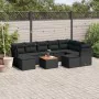 Garden sofa set 10 pieces with black synthetic rattan cushions by , Garden sets - Ref: Foro24-3256293, Price: 633,52 €, Disco...