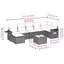 8-teiliges Gartensofa-Set und schwarze synthetische Rattankissen von , Gartensets - Ref: Foro24-3252822, Preis: 584,37 €, Rab...