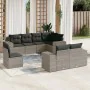 8-piece garden sofa set and gray synthetic rattan cushions by , Garden sets - Ref: Foro24-3255177, Price: 622,75 €, Discount: %