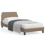 Cappuccino synthetic leather headboard bed frame 80x200cm by , Beds and slatted bases - Ref: Foro24-373082, Price: 113,27 €, ...