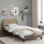 Cappuccino synthetic leather headboard bed frame 80x200cm by , Beds and slatted bases - Ref: Foro24-373082, Price: 113,27 €, ...