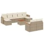 Gartensofa-Set mit beigen Kissen, 10-teilig, synthetisches Rattan von , Gartensets - Ref: Foro24-3226408, Preis: 728,17 €, Ra...