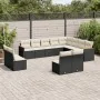 Gartensofa-Set 12-teilig mit schwarzen synthetischen Rattankissen von , Gartensets - Ref: Foro24-3226469, Preis: 687,24 €, Ra...