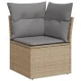 Gartensofa-Set mit beigem Kissenmix, 6-teilig, PE-Rattan von , Gartensets - Ref: Foro24-3255947, Preis: 400,80 €, Rabatt: %