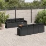 8-teiliges Gartensofa-Set und schwarze synthetische Rattankissen von , Gartensets - Ref: Foro24-3256370, Preis: 651,38 €, Rab...