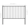 Black powder coated steel fence panel and posts 1.7x0.75 m by vidaXL, fence panels - Ref: Foro24-145209, Price: 72,72 €, Disc...