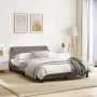 Bed frame with headboard in taupe gray fabric 120x200 cm by , Beds and slatted bases - Ref: Foro24-373149, Price: 166,10 €, D...