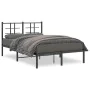 Bed frame with black metal headboard 120x200 cm by , Beds and slatted bases - Ref: Foro24-355559, Price: 96,98 €, Discount: %