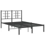 Bed frame with black metal headboard 120x200 cm by , Beds and slatted bases - Ref: Foro24-355559, Price: 96,98 €, Discount: %