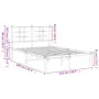 Bed frame with black metal headboard 120x200 cm by , Beds and slatted bases - Ref: Foro24-355559, Price: 96,98 €, Discount: %