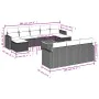 Set mit 11 Stück Gartensofas und Kissen synthetisches Rattan schwarz von , Gartensets - Ref: Foro24-3256671, Preis: 759,30 €,...