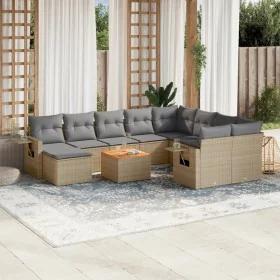 Garden sofa set with beige mixed cushions 11 pieces PE rattan by , Garden sets - Ref: Foro24-3257186, Price: 792,15 €, Discou...