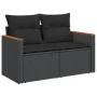 Gartensofa- und Kissenset 13-teilig aus schwarzem synthetischem Rattan von , Gartensets - Ref: Foro24-3226475, Preis: 728,98 ...