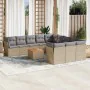 Gartensofa-Set mit beigem Kissenmix, 12-teilig aus PE-Rattan von , Gartensets - Ref: Foro24-3256241, Preis: 850,56 €, Rabatt: %