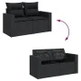 6-piece garden sofa set and black synthetic rattan cushions by , Garden sets - Ref: Foro24-3256440, Price: 435,37 €, Discount: %