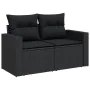 6-teiliges Gartensofa-Set und schwarze synthetische Rattankissen von , Gartensets - Ref: Foro24-3256440, Preis: 435,37 €, Rab...