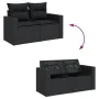 11-piece garden sofa set and black synthetic rattan cushions by , Garden sets - Ref: Foro24-3256657, Price: 664,00 €, Discoun...