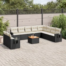 11-teiliges Gartensofa-Set und schwarze synthetische Rattankissen von , Gartensets - Ref: Foro24-3256966, Preis: 699,22 €, Ra...