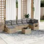 Garden sofa set with beige cushions 8 pcs PE rattan by , Garden sets - Ref: Foro24-3252826, Price: 574,28 €, Discount: %