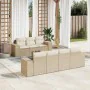 Garden sofa set with beige cushions 8 pcs PE rattan by , Garden sets - Ref: Foro24-3254665, Price: 704,70 €, Discount: %