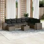 9-piece garden furniture set and gray synthetic rattan cushions by , Garden sets - Ref: Foro24-3255307, Price: 592,96 €, Disc...