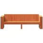 3-seater garden sofa in wax brown pine wood 189x60x62 cm by , Outdoor sofas - Ref: Foro24-844627, Price: 147,75 €, Discount: %