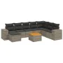 9-teiliges Gartenmöbel-Set und graue synthetische Rattankissen von , Gartensets - Ref: Foro24-3257915, Preis: 578,94 €, Rabat...