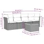 5-piece garden furniture set and black synthetic rattan cushions by , Garden sets - Ref: Foro24-3223472, Price: 282,05 €, Dis...