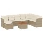 9-teiliges Gartensofa-Set mit beigen synthetischen Rattankissen von , Gartensets - Ref: Foro24-3223783, Preis: 675,79 €, Raba...