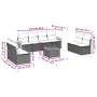 8-piece garden sofa set and black synthetic rattan cushions by , Garden sets - Ref: Foro24-3259977, Price: 511,08 €, Discount: %