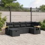 6-piece garden sofa set and black synthetic rattan cushions by , Garden sets - Ref: Foro24-3265514, Price: 394,35 €, Discount: %