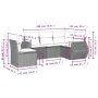 5-piece garden furniture set and black synthetic rattan cushions by , Garden sets - Ref: Foro24-3221365, Price: 372,03 €, Dis...