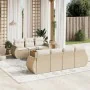 Garden sofa set with beige cushions 8 pcs PE rattan by , Garden sets - Ref: Foro24-3224910, Price: 733,85 €, Discount: %