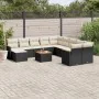 Garden sofa set 12 pieces with black synthetic rattan cushions by , Garden sets - Ref: Foro24-3226574, Price: 726,58 €, Disco...