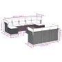 Gartensofa-Set mit beigem Kissenmix, 11-teilig aus PE-Rattan von , Gartensets - Ref: Foro24-3256213, Preis: 734,91 €, Rabatt: %