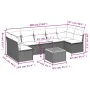 8-teiliges Gartensofa-Set und schwarze synthetische Rattankissen von , Gartensets - Ref: Foro24-3223571, Preis: 452,93 €, Rab...