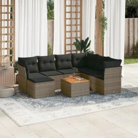 Set de sofás de jardín 8 pzas y cojines ratán sintético gris de , Conjuntos de jardín - Ref: Foro24-3223764, Precio: 480,78 €...