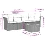 Gartensofa-Set mit Kissen, 5-teilig, beiges synthetisches Rattan von , Gartensets - Ref: Foro24-3223476, Preis: 310,80 €, Rab...